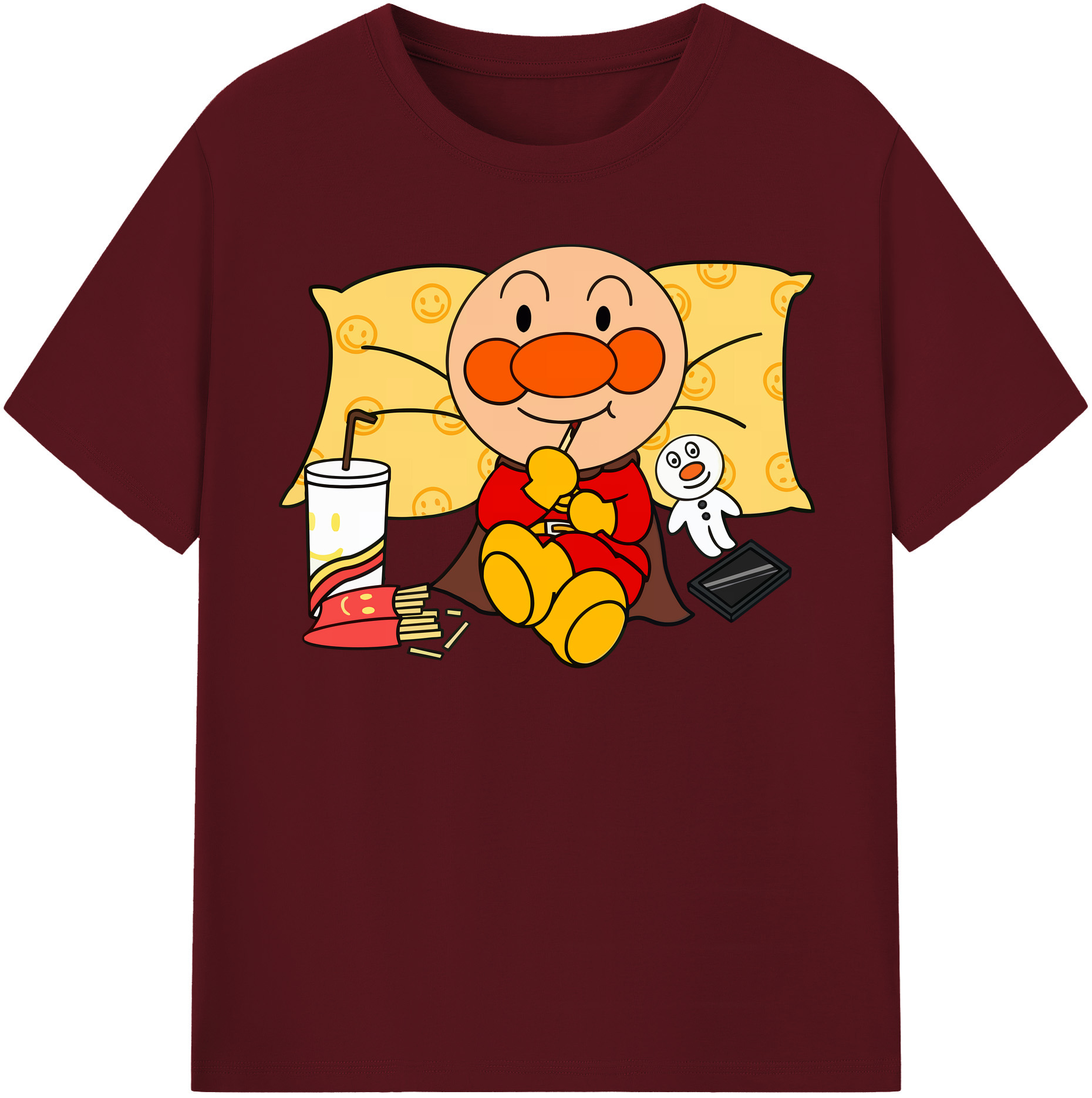 （画像用） アンパンマン Anpanman 綿100％半袖Tシャツ（フロントプリント）